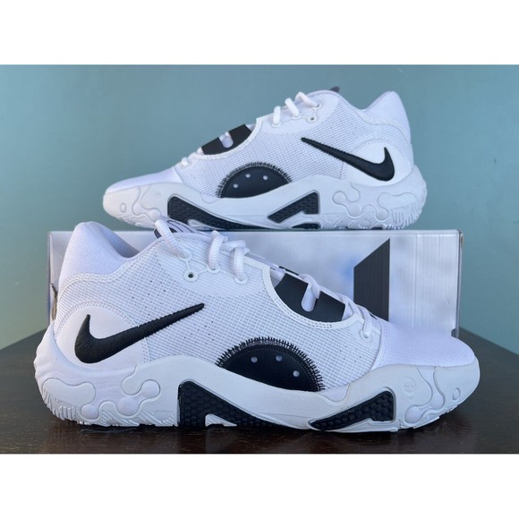 Nike PG 6 TB Promo White/Black Basketball Shoes Men's Size 13 DX6654-100 NO LID